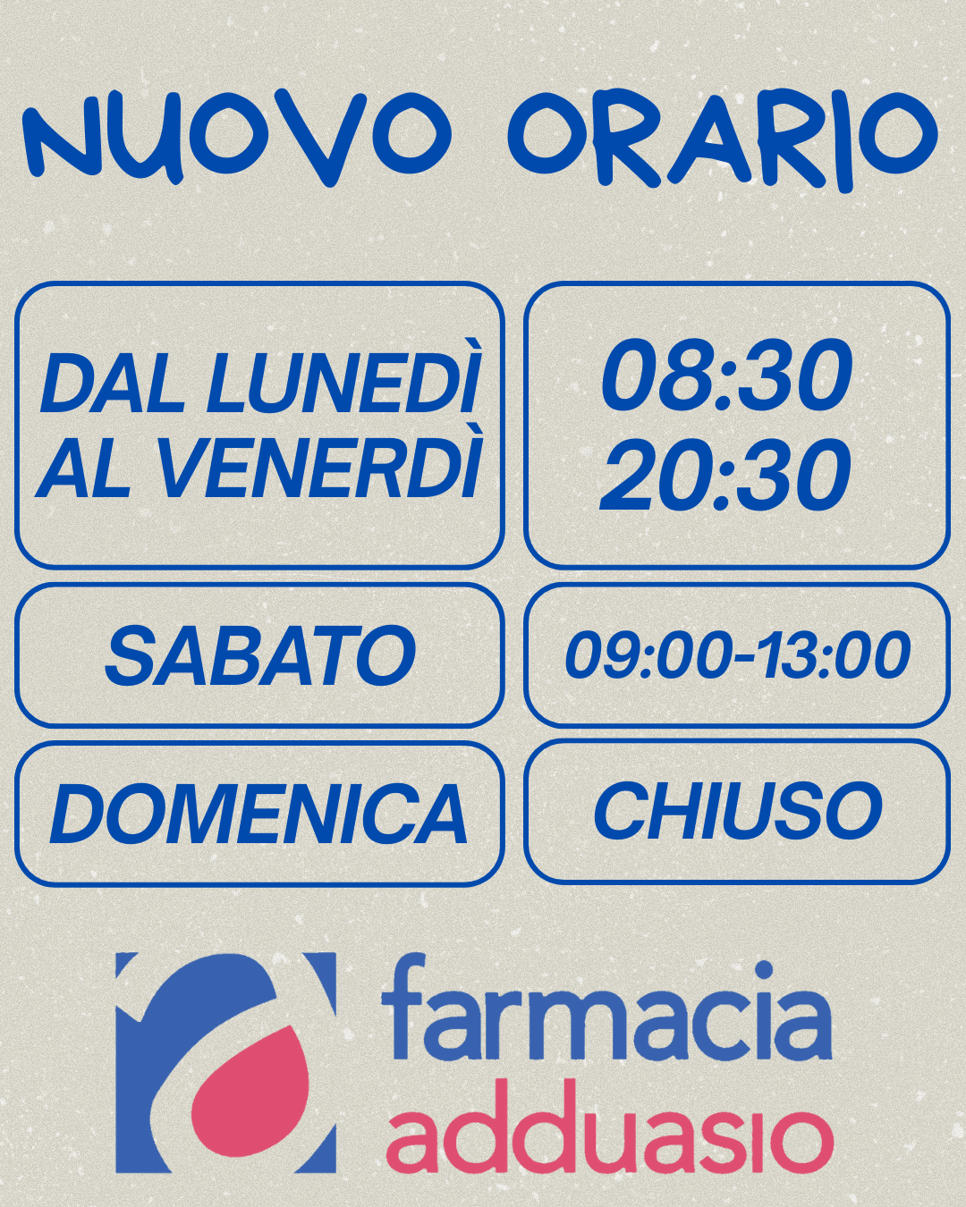 Instagram Post Orari di Apertura Blue Beige Minimal Retrò (5)